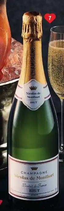 Aldi Nicolas de Montbart Champagne 75cl offer