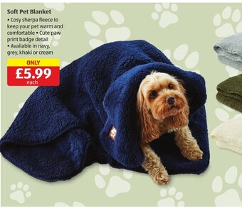 Aldi Soft pet Blanket offer
