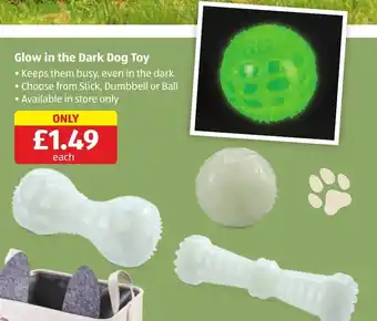 Aldi Glow in the Dark Dog Toy offer