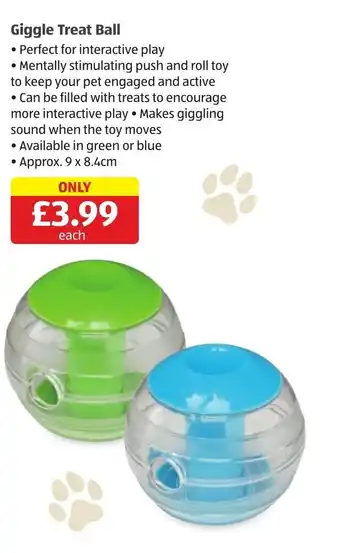 Aldi Giggle Treat Ball offer