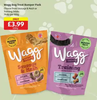 Aldi Wagg Dog Treat Bumper Pack 500g offer