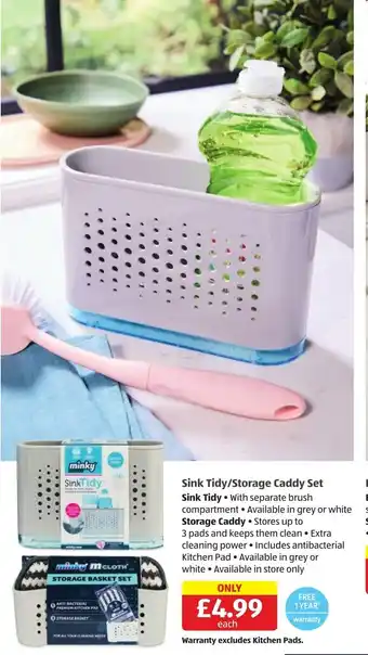 Aldi Sink Tidy/Storage Caddy Set offer