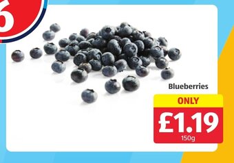Aldi Blueberries 150g offer