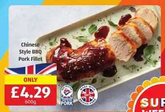 Aldi Chinese Style BBQ Pork Fillet 600g offer