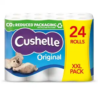 Tesco Cushelle 24 roll white offer
