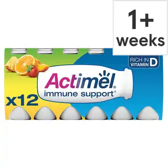 Tesco Danone actimel multifruit drink 12x100g offer