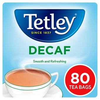 Tesco Tetley decaffeinated 80 teabags 250g offer