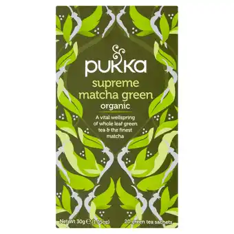 Tesco Pukka supreme matcha green 20 tea bags 30g offer