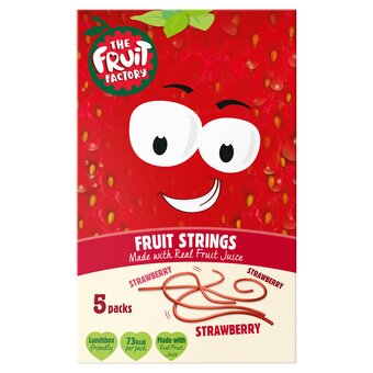 Tesco Fruit factory fruit strings strawberry 5x20g offer