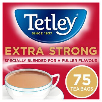 Tesco Tetley extra strong 75 teabags 237g offer