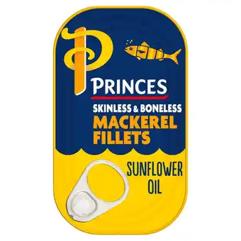 Tesco Princes mackerel fillets sunflower oil 125g offer