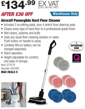 Costco Aircraft Powerglide Hard Floor Cleaner offer