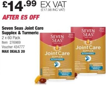 Costco Seven Seas Joint Care Supplex & Turmeric 2 x 60 Pack offer
