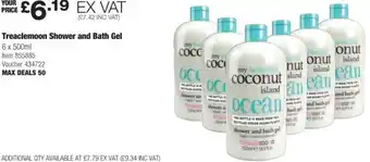Costco Treaclemoon Shower and Bath Gel 6 x 500 ml offer