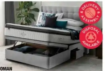 Costco Silentnight Ottoman Divan Base with Bloomsbury Headboard Full Ottoman Super King offer