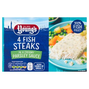 Morrisons Young's 4 fish steaks in parsley sauce offer