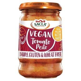 Morrisons Sacla vegan tomato pesto (allergen update) offer