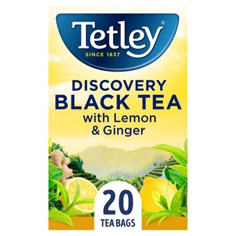 Morrisons Tetley discovery black tea with lemon and ginger offer