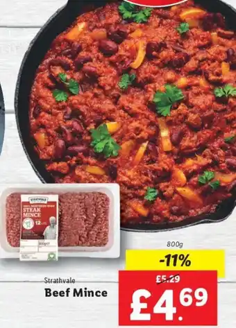 Lidl Strathvale Beef Mince 800g offer