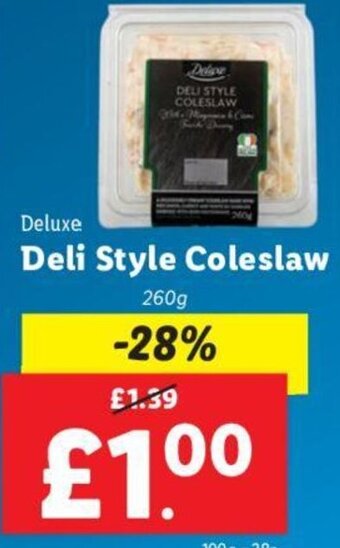 Lidl Deluxe Deli Style Coleslaw 260g offer