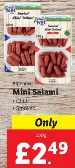 Lidl Alpenfest Mini Salami 250g offer