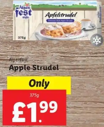 Lidl Alpenfest Apple Strudel 375g offer
