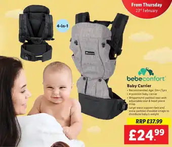 Lidl bebeconfort Baby Carrier offer
