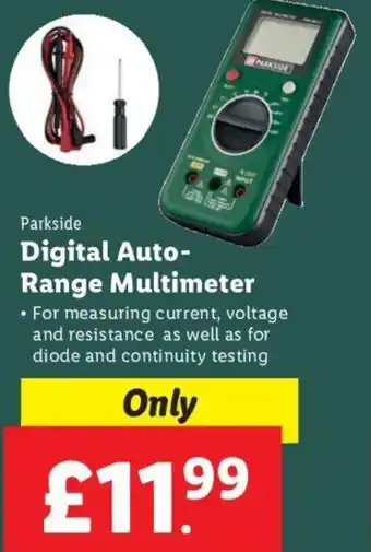 Parkside Digital Auto-Range Multimeter