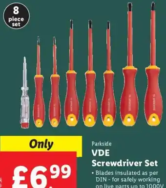 Lidl Parkside VDE Screwdriver Set offer