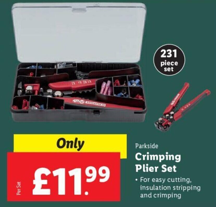 Parkside Crimping Plier Set offer at Lidl