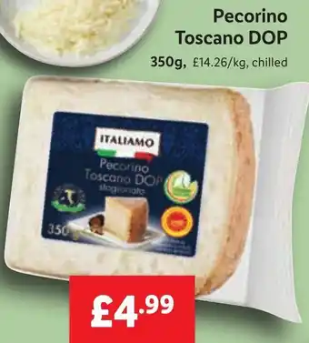 Lidl Italiamo Pecorino Toscano DOP 350 g offer