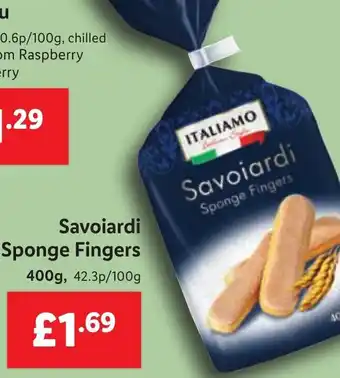 Lidl Italiamo Savoiardi Sponge Fingers 400g offer