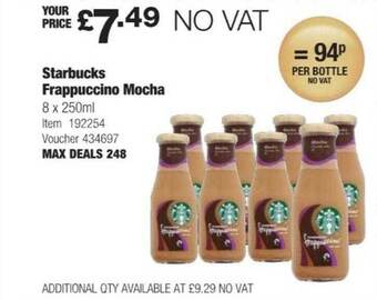Costco Starbucks frappuccino mocha offer