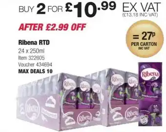 Costco Ribena rtd offer