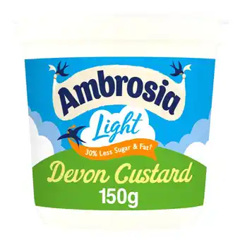 Tesco Ambrosia light devon custard 150g offer