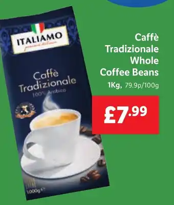 Lidl Italiamo Caffe Tradizionale Whole Coffee Beans 1kg offer