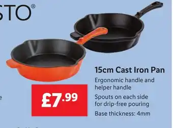 Lidl 15cm Cast Iron Pan offer
