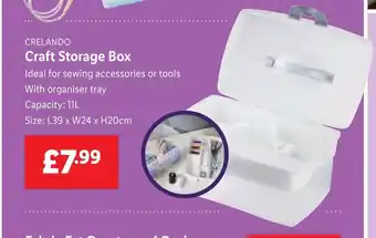 Lidl Crelando Craft Storage Box 11L offer
