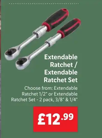 Lidl Extendable Ratchet/ Extendable Ratchet Set offer