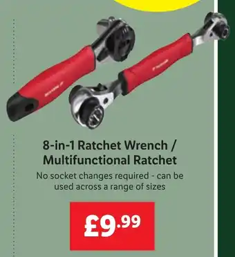 Lidl 8-in-1 Ratchet Wrench/Multifunctional Ratchet offer