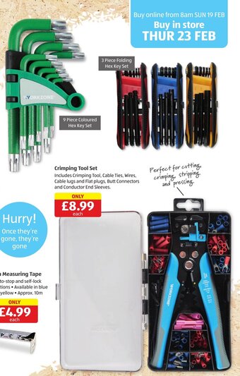 Aldi Crimping Tool Set offer