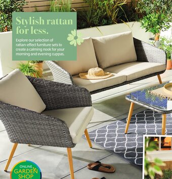 Aldi Rattan Coffee Set offer