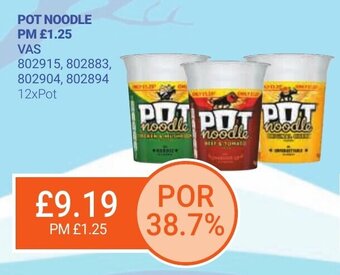 Bestway Pot Noodle offer