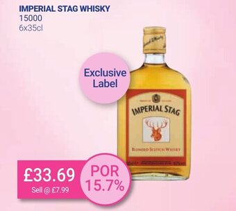 Bestway Imperial Stag Whisky 6x35cl offer
