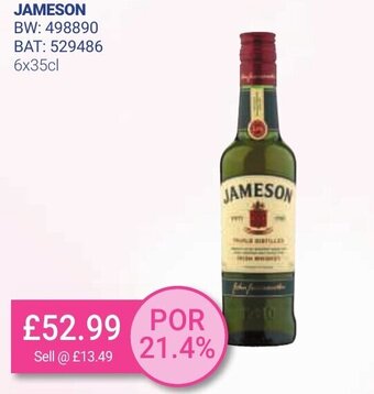 Bestway Jameson 6x35cl offer