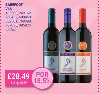 Bestway Barefoot 6x75cl offer