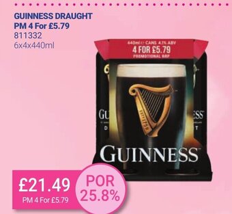 Bestway Guinness Draught 6x4x440ml offer