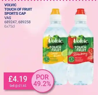 Bestway Volvic Touch of Fruit Sports Cap 6x75cl offer