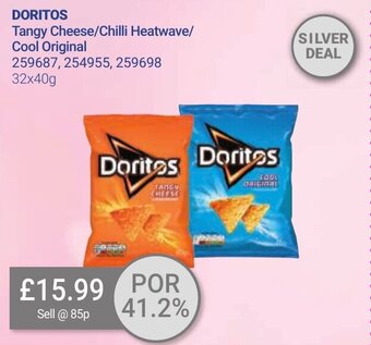 Bestway Doritos Tangy Cheese/Chilli Heatwave/Cool Original 32x40g offer
