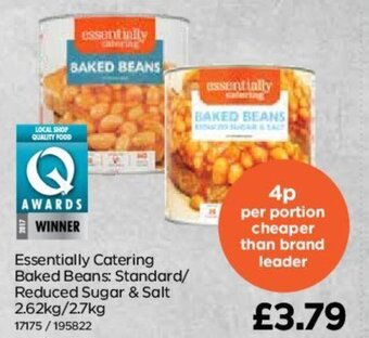 Bestway Essentially Catering Baked Beans Standard/Reduced Sugar & Salt offer